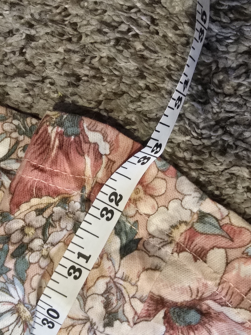 90s Vintage Floral Maxi Skirt With Pockets - Pink & Green Floral - Picture 12 of 13